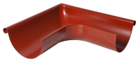 Угол желоба внешний 90 гр, сталь, d-125 мм, красный, Aquasystem