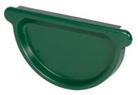 Заглушка желоба универсальная с резин. упл. , сталь, d-125 мм, зеленый, Aquasystem