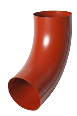 Детальное фото колено трубы универсальное, сталь, d-100 мм, красный, aquasystem