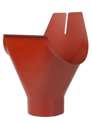 Детальное фото воронка желоба, сталь, d-150 мм, красный, aquasystem